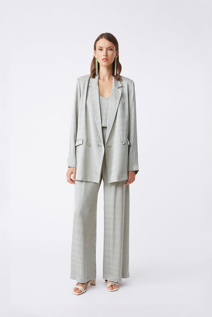 Dona - Satin jacquard blazer jacket - Suncoo HK