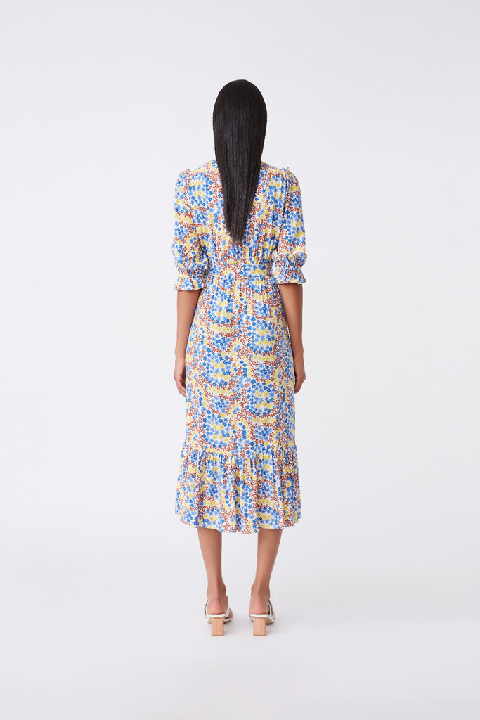 Claire - Floral Printed Long Dress - Suncoo HK