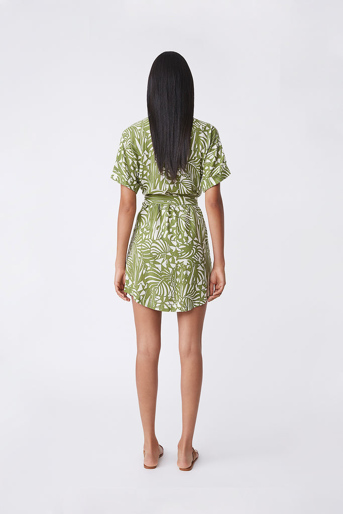 Chima - Tropical Printed Shirt Dress - Suncoo HK