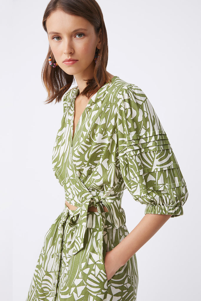 Fidjy - Printed Long Skirt With Ruffles - Suncoo HK