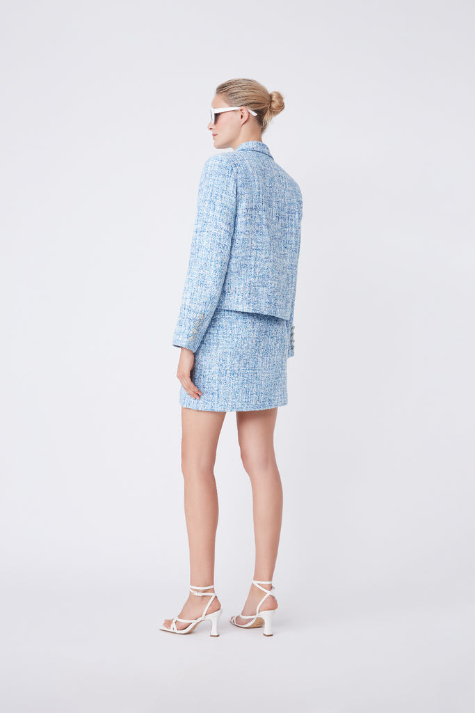 Flavia - Plain Tweed Skirt - Suncoo HK